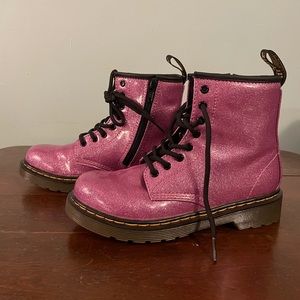 Dr. Martens Pink Glitter 8-hole boots (Kids) size 2
